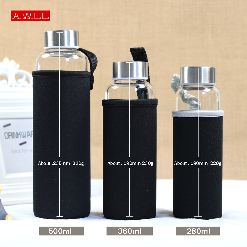AIWILL Лидер продаж стеклянная – обзор и цена Outdoor Sport Glass Water Bottle