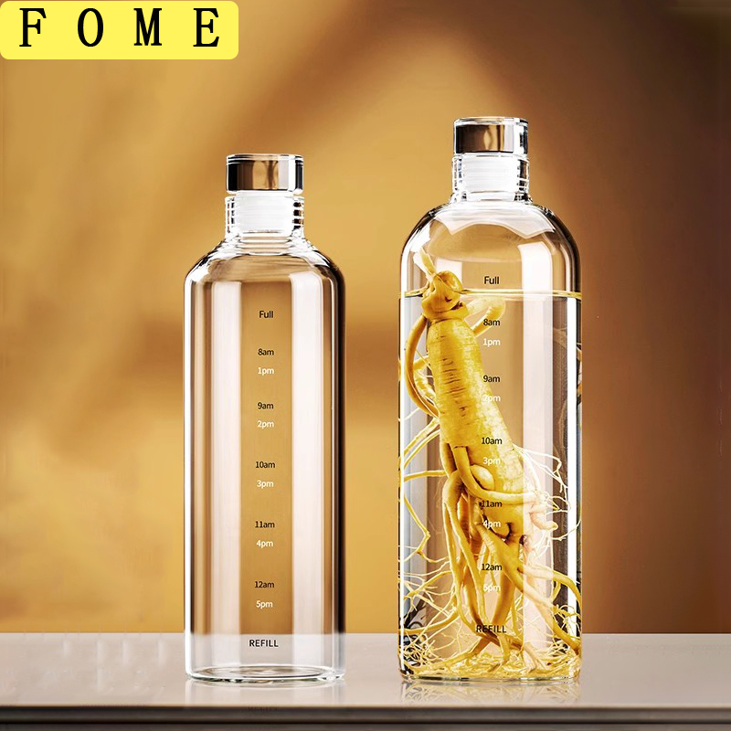 FOME 500/750/1000 мл стеклянна – обзор и цена Outdoor Sport Glass Water Bottle